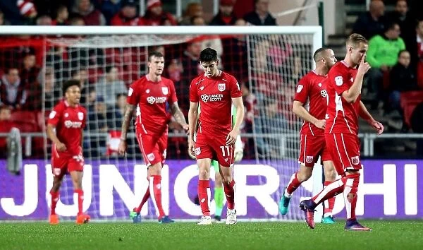 Bristol City Players Show Disappointment After Conceding Goal to Hull City