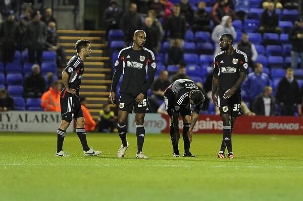 Bristol City Players Show Disappointment After Conceding a Goal Against Tranmere