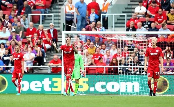 Bristol City Players Show Frustration After Conceding Goal to Derby County
