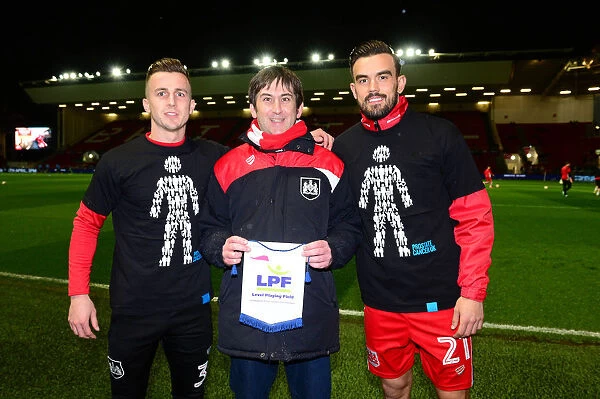 Bristol City Players Joe Bryan and Marlon Pack Raise Awareness for Prostate Cancer UK during Bristol City v Huddersfield Town Match