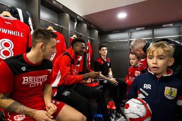 Bristol City Players and Mascots Unite in New Dressing Room Ahead of Championship Showdown vs. Sheffield Wednesday
