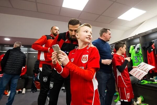 Bristol City Players and Mascots Unite in New Dressing Room Ahead of Sky Bet Championship Clash Against Sheffield Wednesday