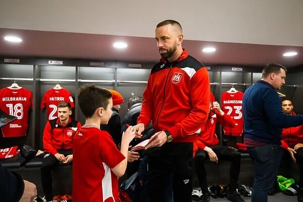 Bristol City Players and Mascots Unite in New Dressing Room Ahead of Sky Bet Championship Clash vs. Sheffield Wednesday