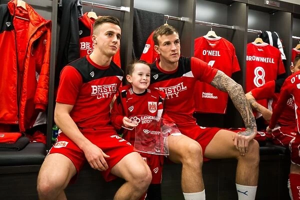 Bristol City Players and Mascots Unite in New Dressing Room Ahead of Sky Bet Championship Match Against Sheffield Wednesday