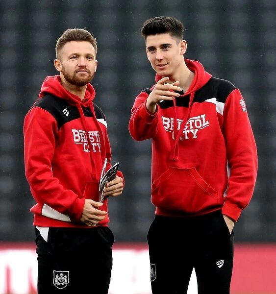 Bristol City Players Matty Taylor and Callum O'Dowda Arrive at iPro Stadium Ahead of Derby County Fixture, 11 / 02 / 2017