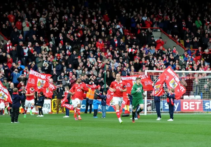 Framed Print : Bristol City Players Prepare for Battle Against Barnsley at Ashton Gate Stadium, 2015 Framed Print : Bristol City Players Prepare for Battle Against Barnsley at Ashton Gate Stadium, 2015