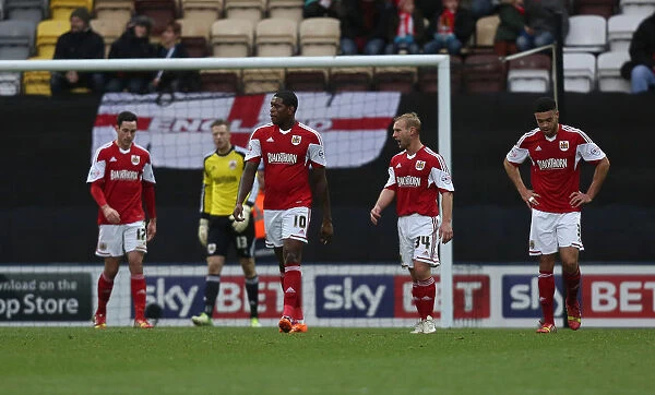 Bristol City Players React to Conceding First Goal against Preston North End, Sky Bet League One (November 2013)