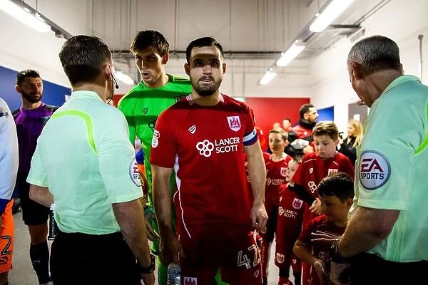 Bristol City Players in the Tunnel Before Kick-Off Against Sheffield Wednesday (31st January 2017)