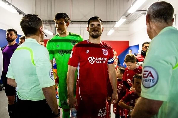 Bristol City Players in the Tunnel: Unity Before the Sky Bet Championship Clash Against Sheffield Wednesday (January 2017)