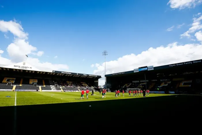 Framed Print : Bristol City Players Warm Up at Meadow Lane Stadium, Notts County vs. Bristol City, Sky Bet League 1 Framed Print : Bristol City Players Warm Up at Meadow Lane Stadium, Notts County vs. Bristol City, Sky Bet League 1