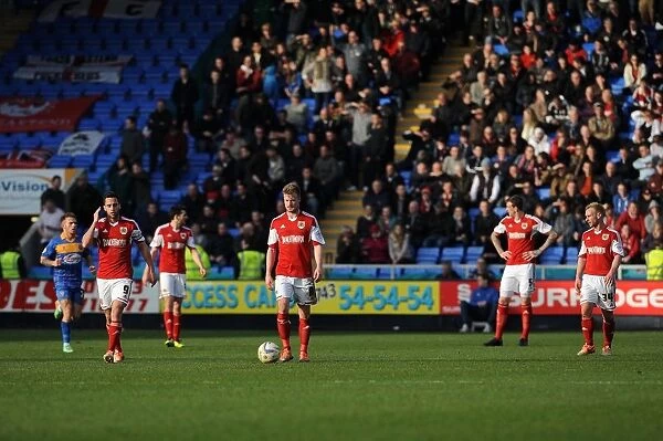 Bristol City Restarting After Conceding Goal vs Shrewsbury Town, March 2014