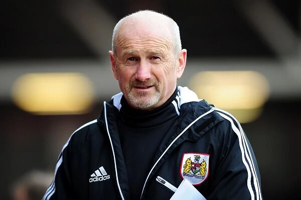 Bristol City: Richard Kelly, Assistant Manager Focused During Barnsley Match at Ashton Gate, 2013