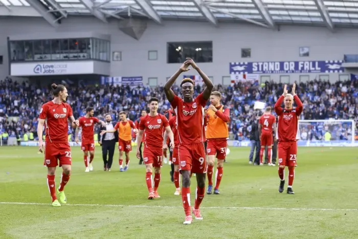 Framed Print : Bristol City Secures Championship Survival: Euphoric Celebrations After 1-0 Win Over Brighton & Hove Albion Framed Print : Bristol City Secures Championship Survival: Euphoric Celebrations After 1-0 Win Over Brighton & Hove Albion