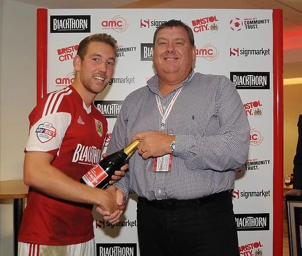 Bristol City Star Receives Man of the Match Award after Triumph over Colchester United at Ashton Gate, September 28, 2013