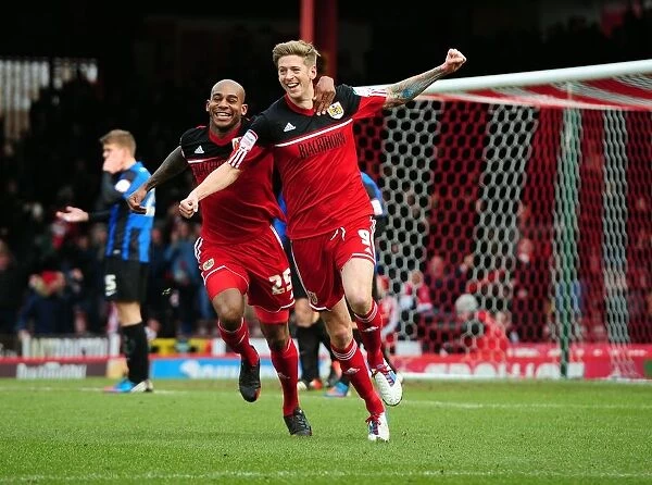 Bristol City: Stead and Elliott's Euphoric Moment as They Celebrate Goal Against Barnsley in Npower Championship (2013)
