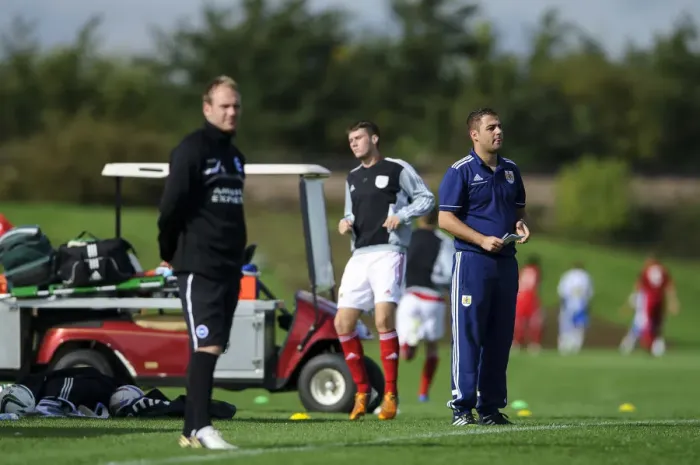 Framed Print : Bristol City U18 vs Brighton & Hove Albion U18: Carlos Anton Observes the Action Framed Print : Bristol City U18 vs Brighton & Hove Albion U18: Carlos Anton Observes the Action