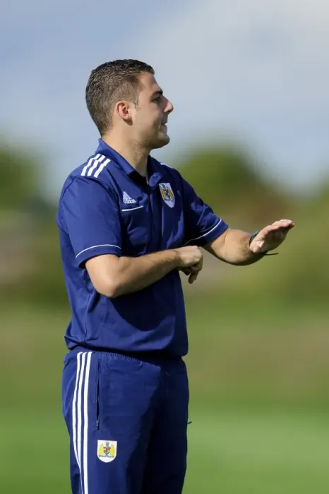 Framed Print : Bristol City U18 vs Brighton & Hove Albion U18: Carlos Anton Observes the Action
