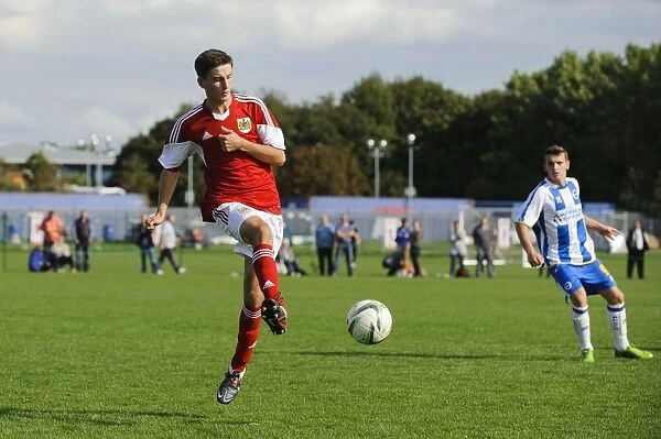Bristol City U18's Ben Last Battles for Possession Against Brighton & Hove Albion