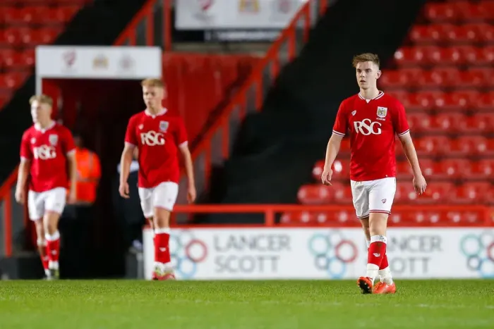 Framed Print : Bristol City U18's James Difford Disappointed as Cardiff City Score Fourth Goal
