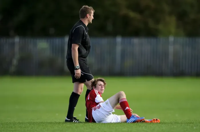 Framed Print : Bristol City U18's Tom Fry Suffers Injury During Match Against Brighton & Hove Albion U18s Framed Print : Bristol City U18's Tom Fry Suffers Injury During Match Against Brighton & Hove Albion U18s