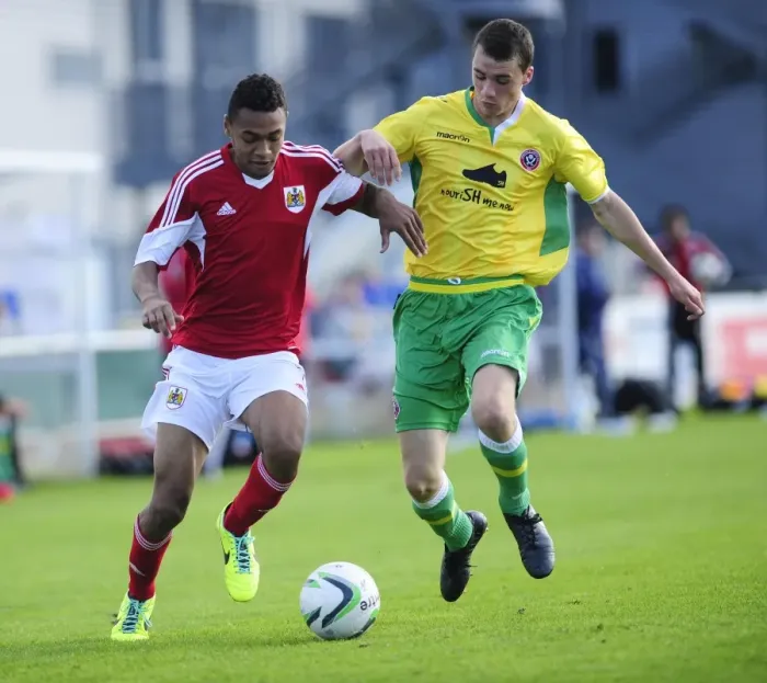 Framed Print : Bristol City U18s v Sheffield United U18s 131013