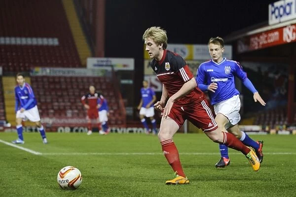 Bristol City U18s vs Ipswich Town U18: Conor Lemonheigh Evans in Action - FA Youth Cup Third Round Proper
