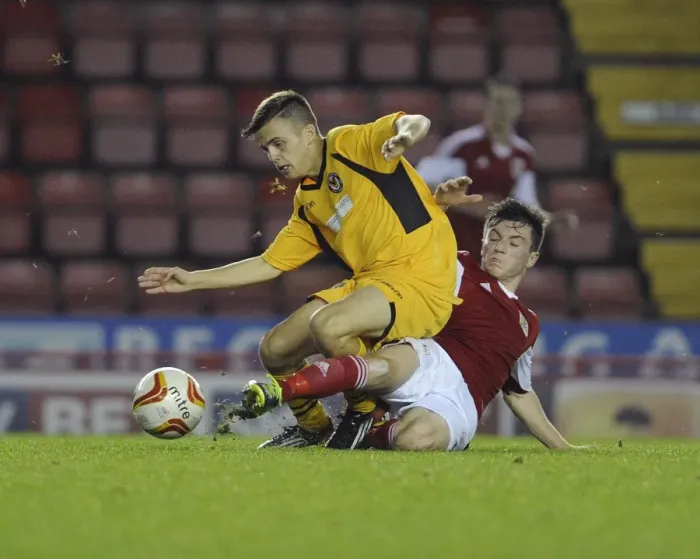 Framed Print : Bristol City U18s vs Newport County U18s: Youth Cup Match at Ashton Gate