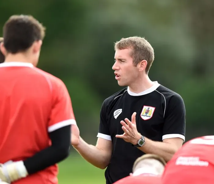 Framed Print : Bristol City U21 Manager Gary Probert Delivers Half-time Instructions Against Ipswich Town Framed Print : Bristol City U21 Manager Gary Probert Delivers Half-time Instructions Against Ipswich Town