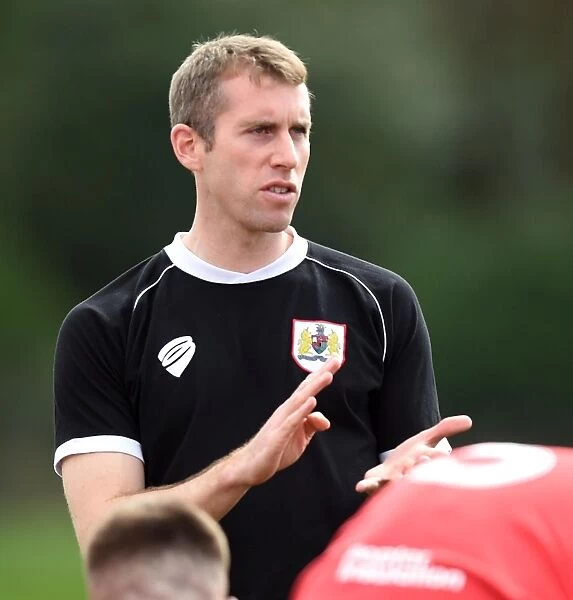 Bristol City U21 Manager Gary Probert Gives Half-Time Instructions Against Ipswich Town