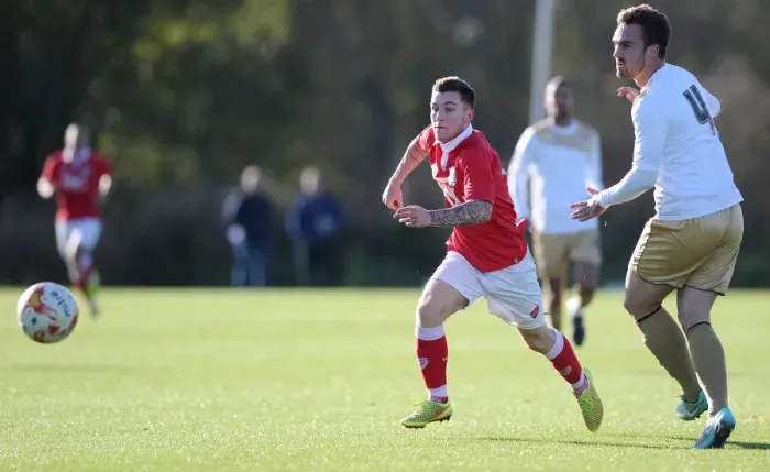 Framed Print : Bristol City U21s in Action: Jamie Horgan Focuses Against Colchester in Youth Development League Framed Print : Bristol City U21s in Action: Jamie Horgan Focuses Against Colchester in Youth Development League