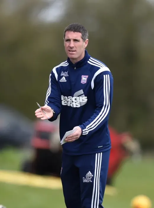 Framed Print : Bristol City U21s vs Ipswich Town U21s: Mark Kennedy Leads Ipswich Training Session at Failand