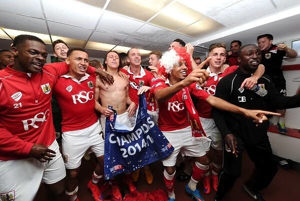 Bristol City: Unforgettable Moment of Triumph - League One Champions in the Changing Room