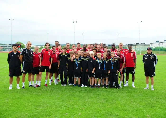 Framed Print : Bristol City: United in Training - First Team and Academy