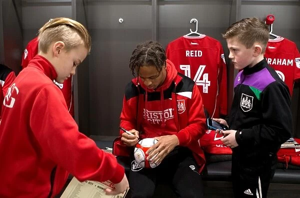 Bristol City: Uniting Mascots and Players in the Dressing Room - Sky Bet Championship Match against Norwich City