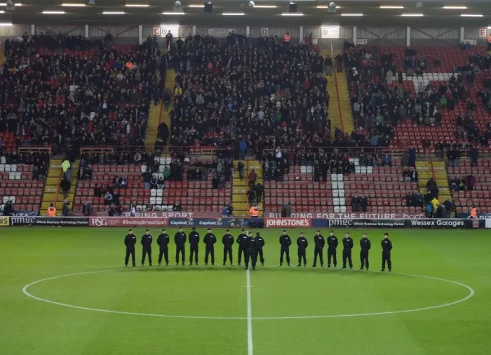 Framed Print : Bristol City vs AFC Wimbledon in Johnstone's Paint Trophy Clash at Ashton Gate Framed Print : Bristol City vs AFC Wimbledon in Johnstone's Paint Trophy Clash at Ashton Gate