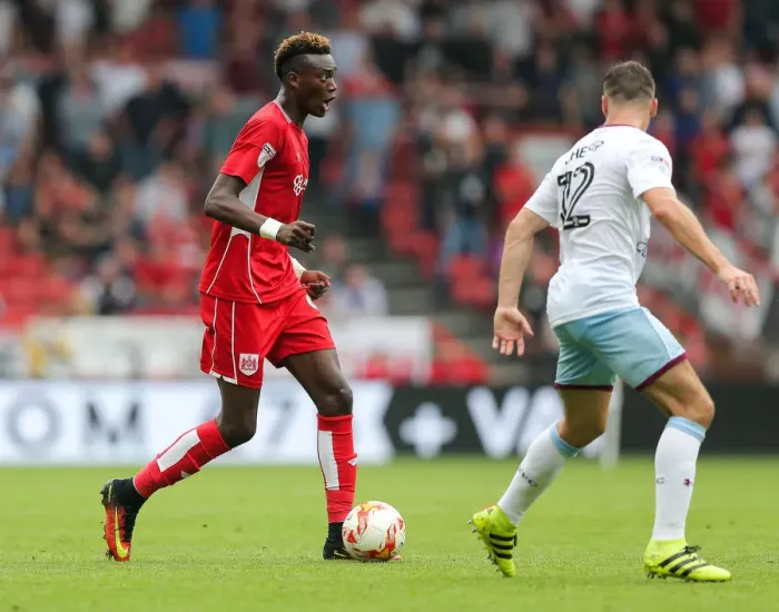 Framed Print : Bristol City vs Aston Villa: Clash Between Tammy Abraham and James Chester Framed Print : Bristol City vs Aston Villa: Clash Between Tammy Abraham and James Chester