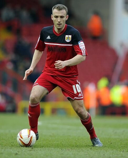 Bristol City vs Barnsley: Liam Kelly in Action during the Npower Championship Match at Ashton Gate, 2013