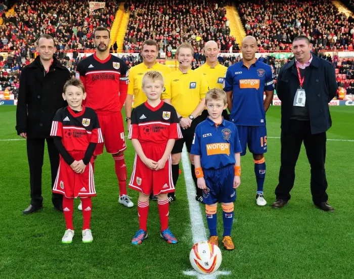 Framed Print : Bristol City vs Blackpool Clash in Championship Football at Ashton Gate Stadium - November 2012