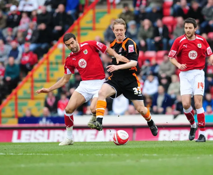 Framed Print : Bristol City vs Blackpool: A Football Rivalry from the 08-09 Season Framed Print : Bristol City vs Blackpool: A Football Rivalry from the 08-09 Season