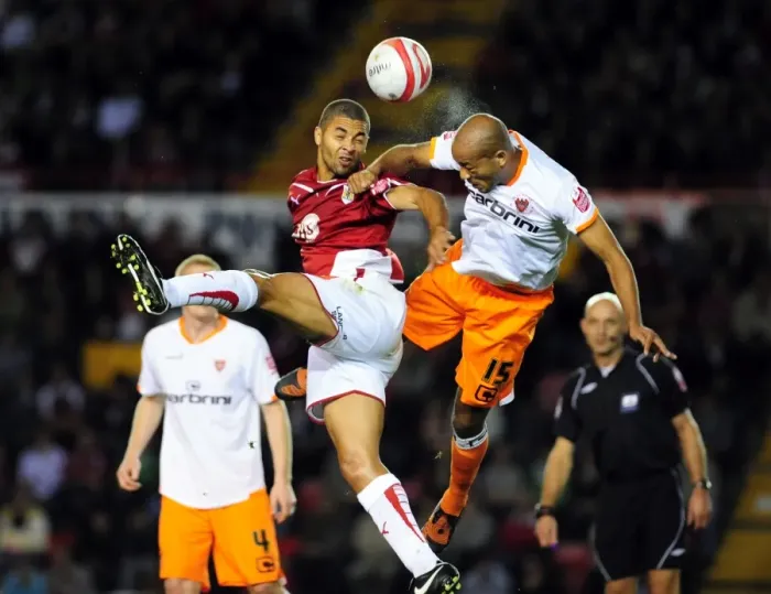 Framed Print : Bristol City vs Blackpool: A Football Rivalry Unfolds - Season 09-10