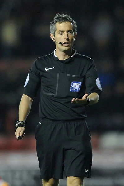 Bristol City vs Bradford City: Darren Bond Referees the Action at Ashton Gate, October 2014