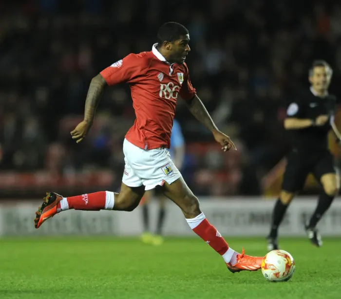 Framed Print : Bristol City vs Bradford City: Mark Little in Action at Ashton Gate, Sky Bet League One