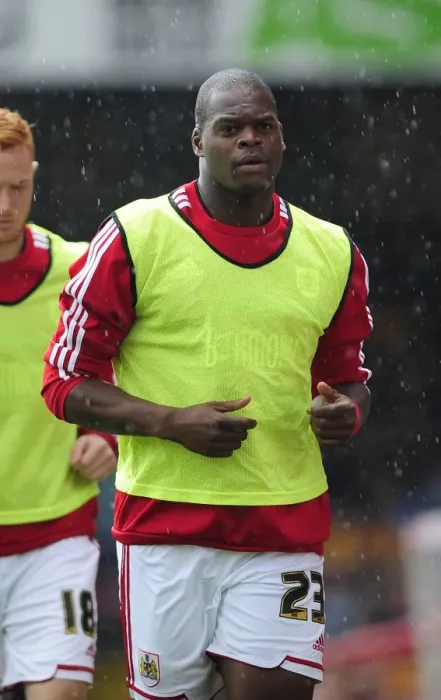 Framed Print : Bristol City vs Bradford City: Marlon Harewood in Action at Ashton Gate, 2013 Framed Print : Bristol City vs Bradford City: Marlon Harewood in Action at Ashton Gate, 2013