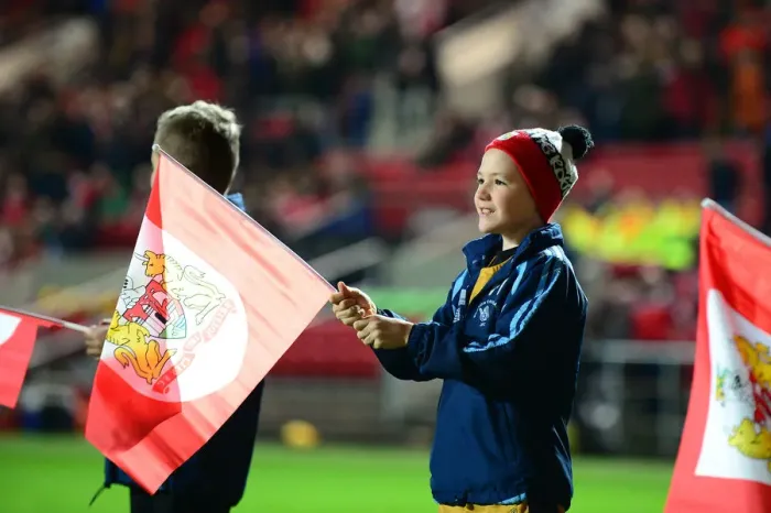 Framed Print : Bristol City vs Brentford: Flag-Bearing Supporters at Ashton Gate, December 13, 2016 (Sky Bet Championship) Framed Print : Bristol City vs Brentford: Flag-Bearing Supporters at Ashton Gate, December 13, 2016 (Sky Bet Championship)