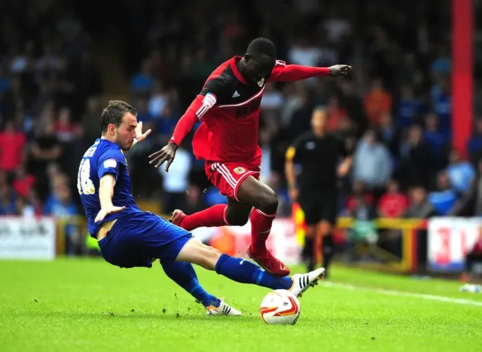 Framed Print : Bristol City vs. Cardiff City: Albert Adomah Fouled by Jordon Mutch Framed Print : Bristol City vs. Cardiff City: Albert Adomah Fouled by Jordon Mutch