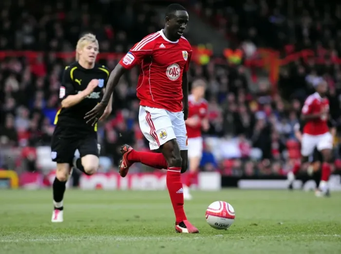 Framed Print : Bristol City vs Cardiff City: Albert Adomah's Championship Showdown at Ashton Gate Stadium (01 / 01 / 2011) Framed Print : Bristol City vs Cardiff City: Albert Adomah's Championship Showdown at Ashton Gate Stadium (01 / 01 / 2011)