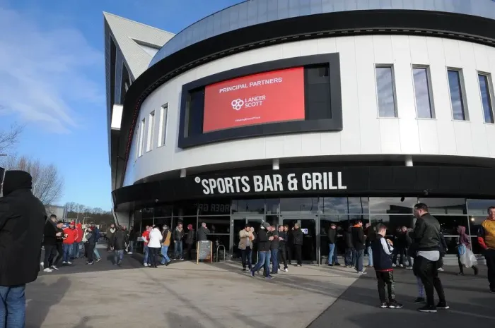 Framed Print : Bristol City vs Cardiff City: Fans Gather Outside Ashton Gate Stadium