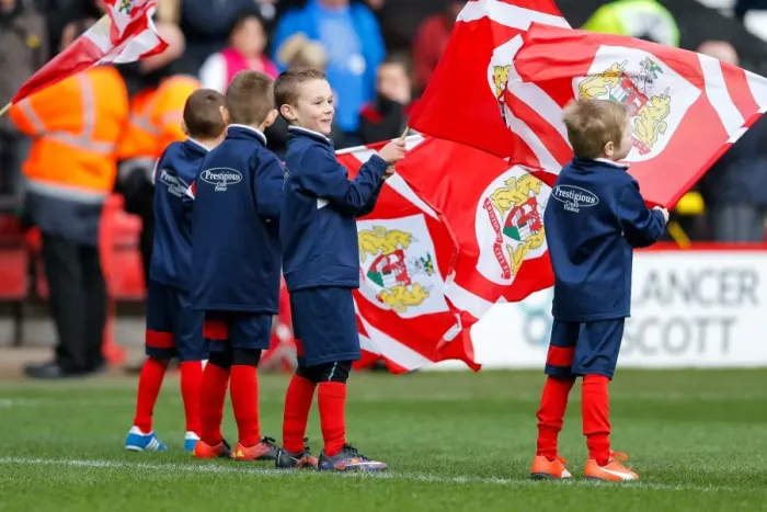 Framed Print : Bristol City vs. Cardiff City: Flag-Bearing Fans at Ashton Gate Stadium, March 2016