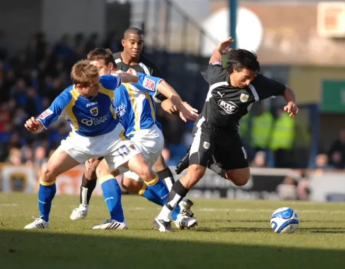 Framed Print : Bristol City vs. Cardiff City: Intense Moment between Nick Carle and Steven McPhail