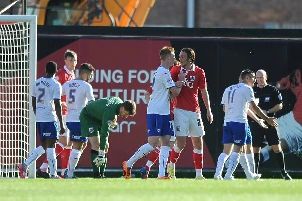 Bristol City vs Chesterfield: Intense Moment Between Luke Ayling and Sam Clucas